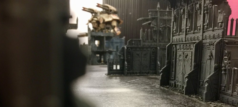 "The last sighting of the Warlord-class Titan Lux Terra at the battle of Arctopolis"
